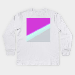 blue pink white abstract texture Kids Long Sleeve T-Shirt